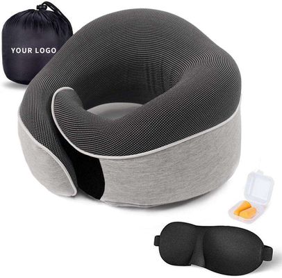 Maschera per gli occhi in schiuma di memoria e cuscino per il collo Set di cuscino portatile di raffreddamento U Design cuscino da viaggio