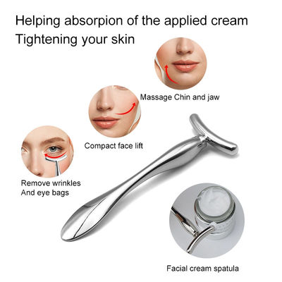 Strumento di massaggio facciale Massaggiatore elettrico bastone per il viso Crema per gli occhi in metallo Siero Mini Dispositivo