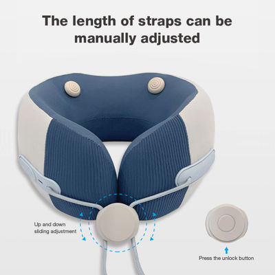 Massaggiatore per collo a forma di U con funzione di massaggio a vibrazione e calore