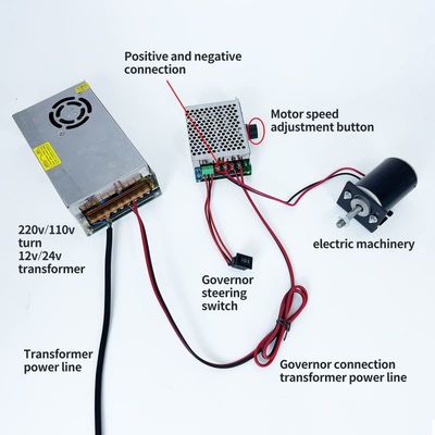 Motore a magnete permanente ad alta coppia a commutazione a spazzola 30W 12V/24V Motore generatore fai da te