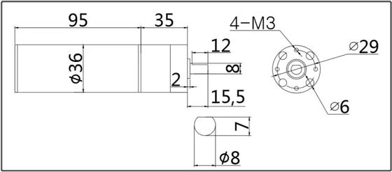 Costruzione a magnete permanente Motore a corrente continua senza spazzole da 5 kW per moto elettriche