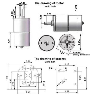 Motore di riduzione della coppia di 37 mm di diametro resistente a lungo 12V 150 giri al minuto