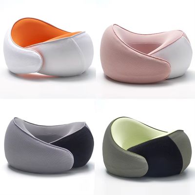 Fisioterapia a infrarossi raffreddamento U-Shape Travel Neck Pillow Set per aerei schiuma di memoria