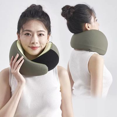 Fisioterapia a infrarossi raffreddamento U-Shape Travel Neck Pillow Set per aerei schiuma di memoria