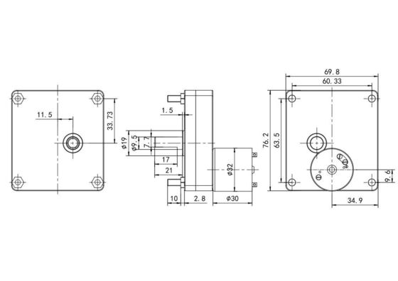 28mm 24v 7.73W Silver GEAR MOTOR High Torque Brush Gear DC Motor per la personalizzazione