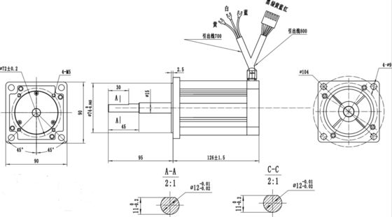 Motore senza spazzole da 80 mm 48v 440w per alta potenza ed efficienza in elettrodomestici robot