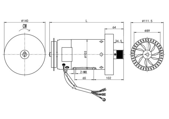 Motore per tapis roulant da 500w con commutazione a spazzola