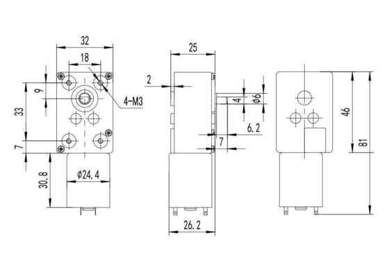 Motore per tapis roulant a corrente continua 28 mm 3.79w Motore elettrico a corrente continua ad alta coppia 12v 24v
