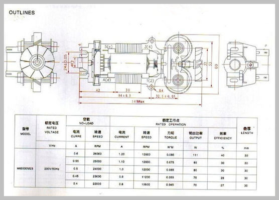 IE 2 Efficienza Motore a corrente continua senza spazzole da 5 kW per motociclette elettriche ad alta coppia 1-80KG.CM