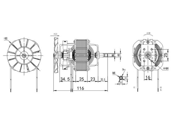 Alta velocità 110-220VAC Motore di tapis roulant a corrente alternata a fase singola con albero a filo a prezzi accessibili