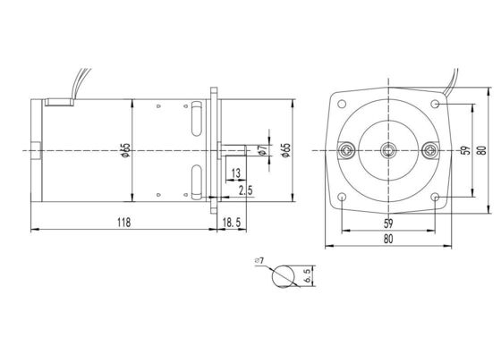 Motore a corrente alternata 150W 110V 220V completamente chiuso per la macchina da tapis roulant 65mm