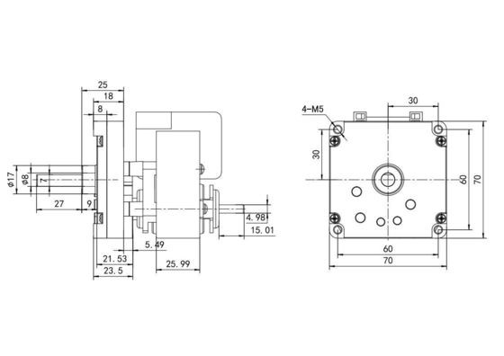Motore del tapis roulant a coppia elevata basso rumore 110V 61mm Motore elettrico a corrente alternata con albero D