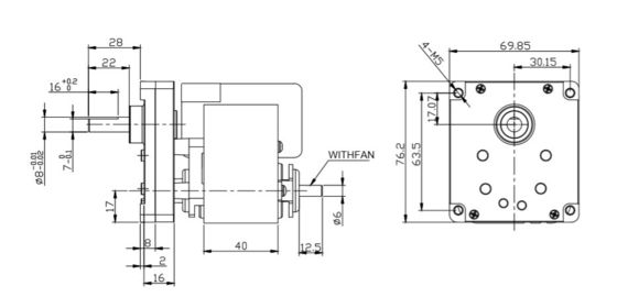 Alta velocità 240V 10W/30W Treadmill a palo ombreggiato Motore AC 3000 giri al minuto 50Hz/60Hz Basso rumore
