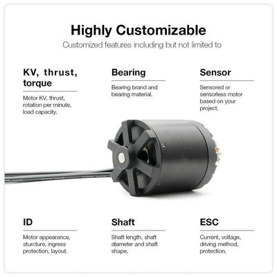 Magnete permanente 4kw Potenza di uscita Piccolo motore a corrente continua senza spazzole per surfboard elettrico