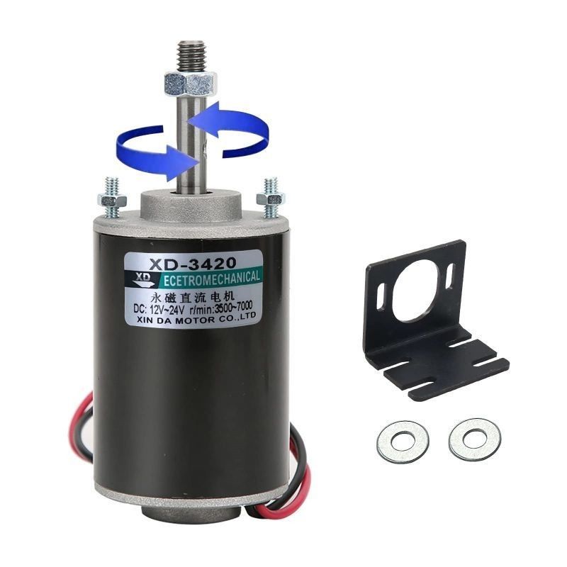 Motore a magnete permanente ad alta coppia a commutazione a spazzola 30W 12V/24V Motore generatore fai da te