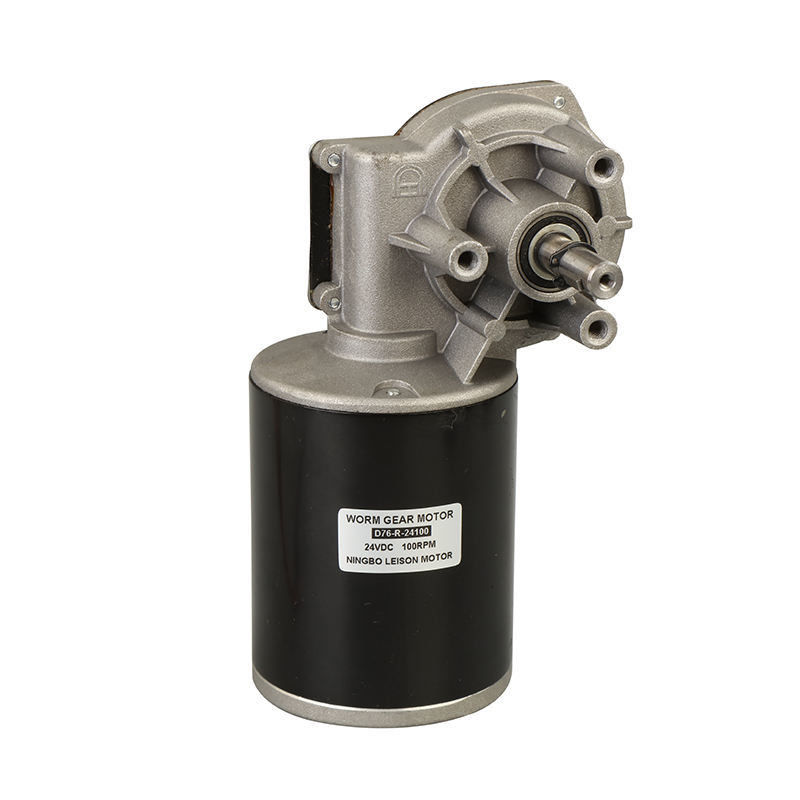 76MM 12V motore di trasmissione DC 200W albero ad angolo destro 80RPM 90 gradi worm gearbox